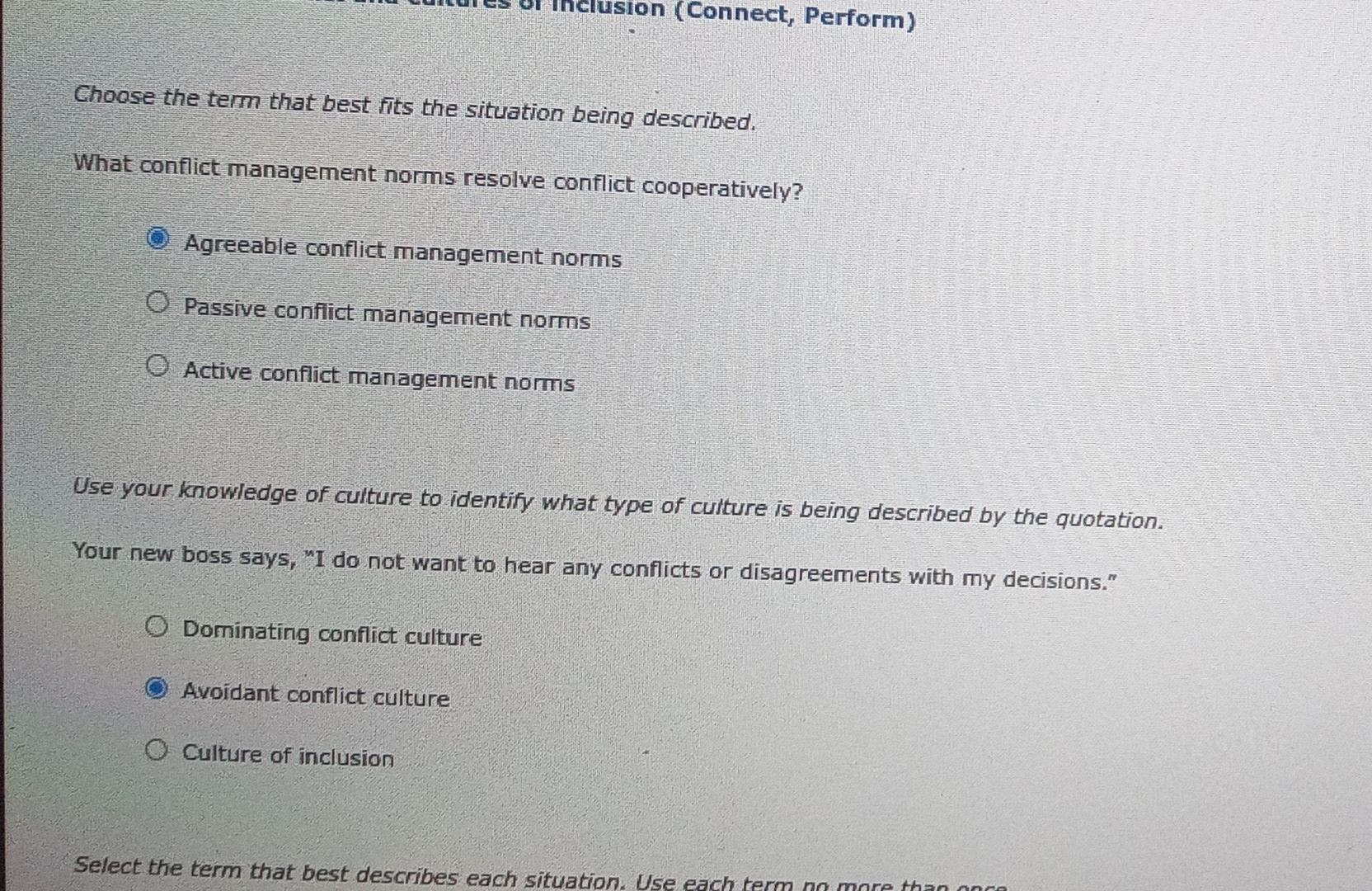 Solved Select the term that best describes each situation. | Chegg.com