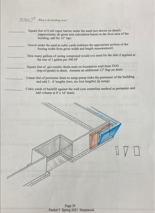 Solved 5760 S What is the building area? Square feet of 6