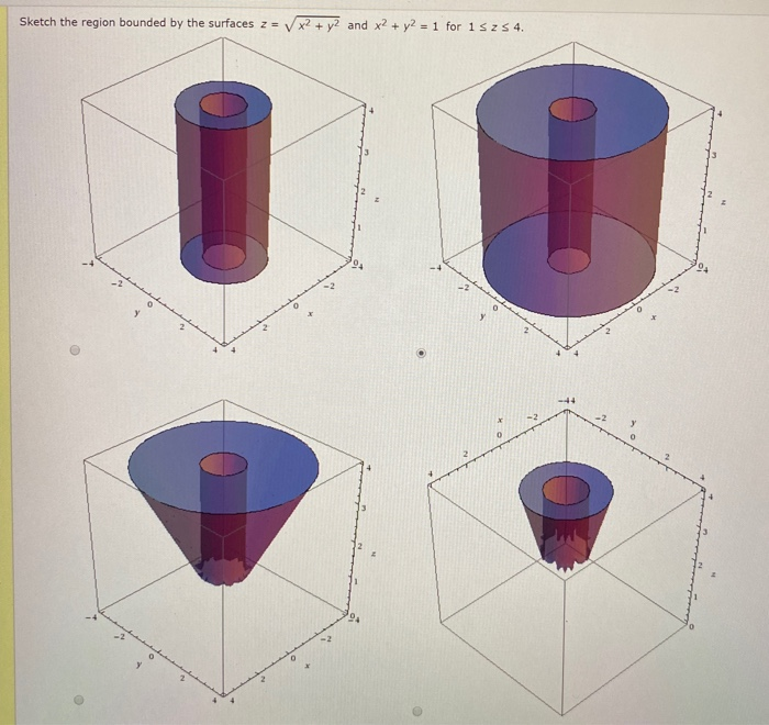 Solved Sketch the region bounded by the surfaces z = x2 + y2 | Chegg.com