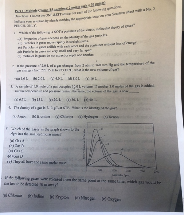 Solved Part 1: Multiple Choice (15 questions: 2 points each | Chegg.com
