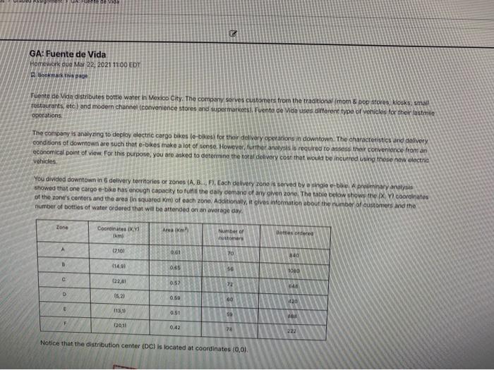 Fuente de vida GA: Fuente de Vida Homework due Mar