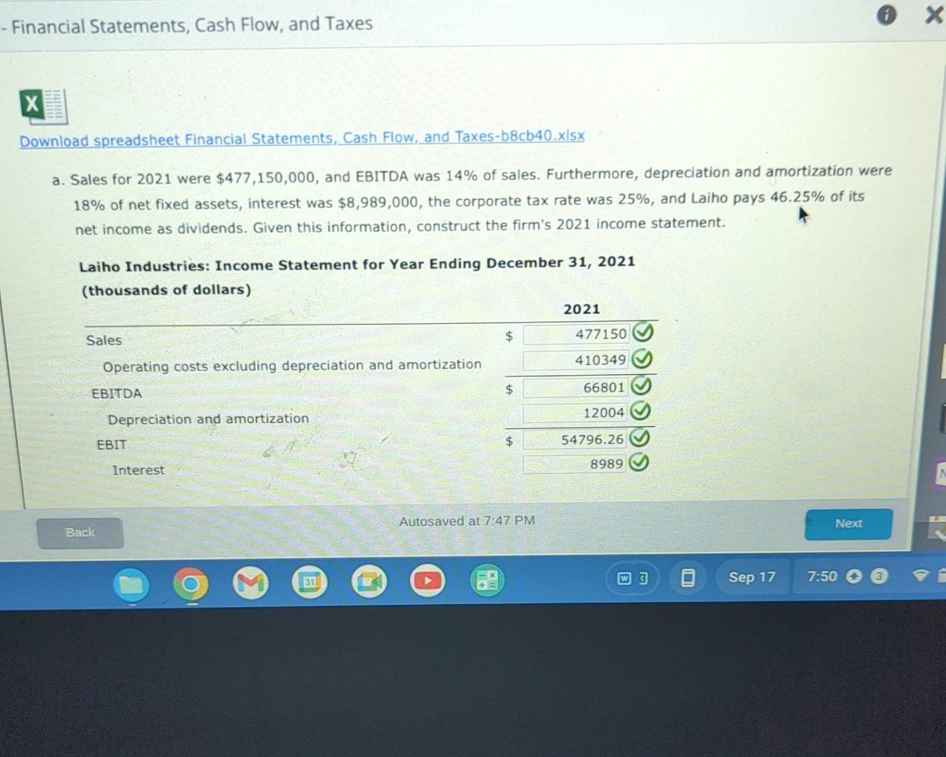 Ity - Financial Statements, Cash Flow, And Taxes B. | Chegg.com