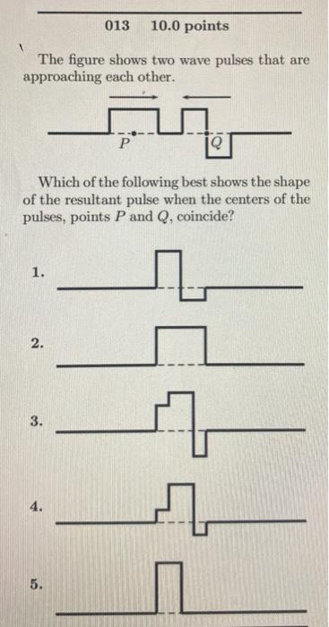Solved 013 10.0 points The figure shows two wave pulses that | Chegg.com