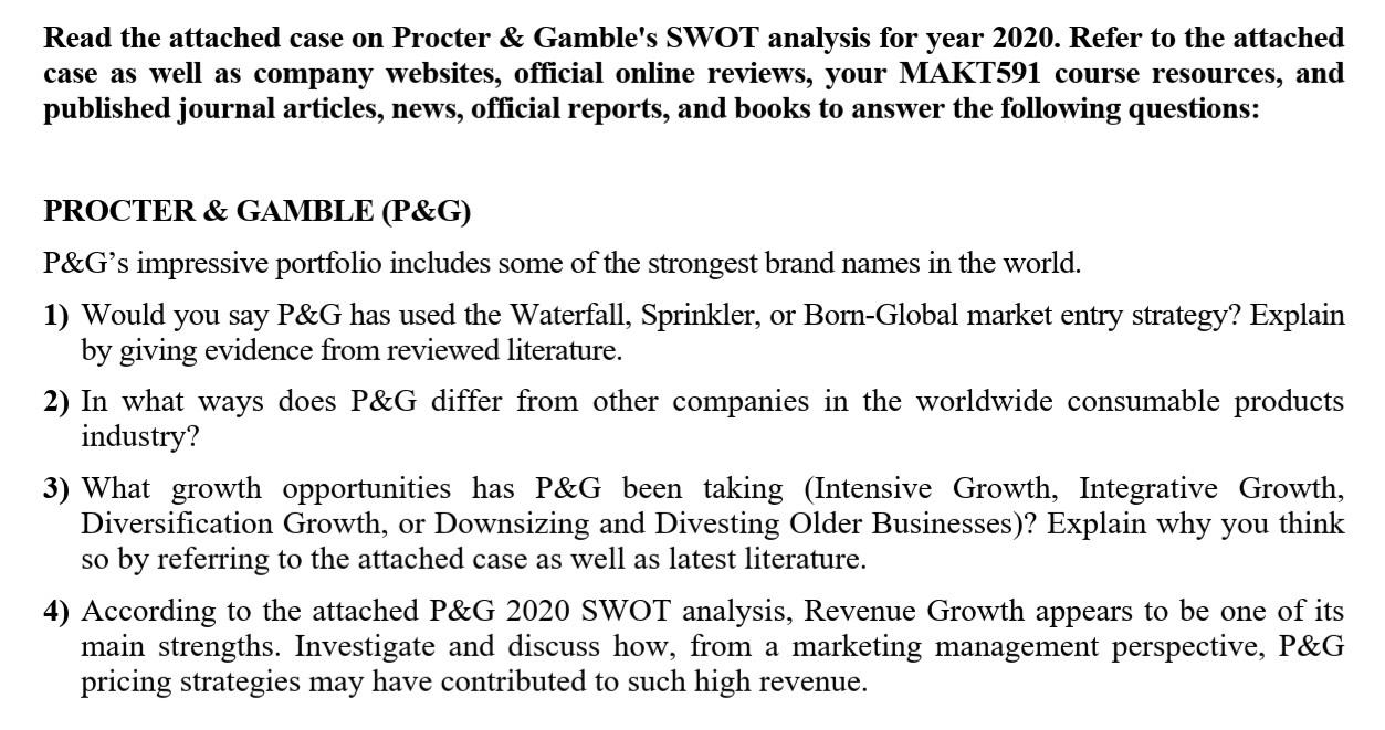 The Procter & Gamble Company Profile, Analysis 