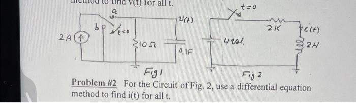 Solved Problem \#2 For the Circuit of Fig. 2, use a | Chegg.com