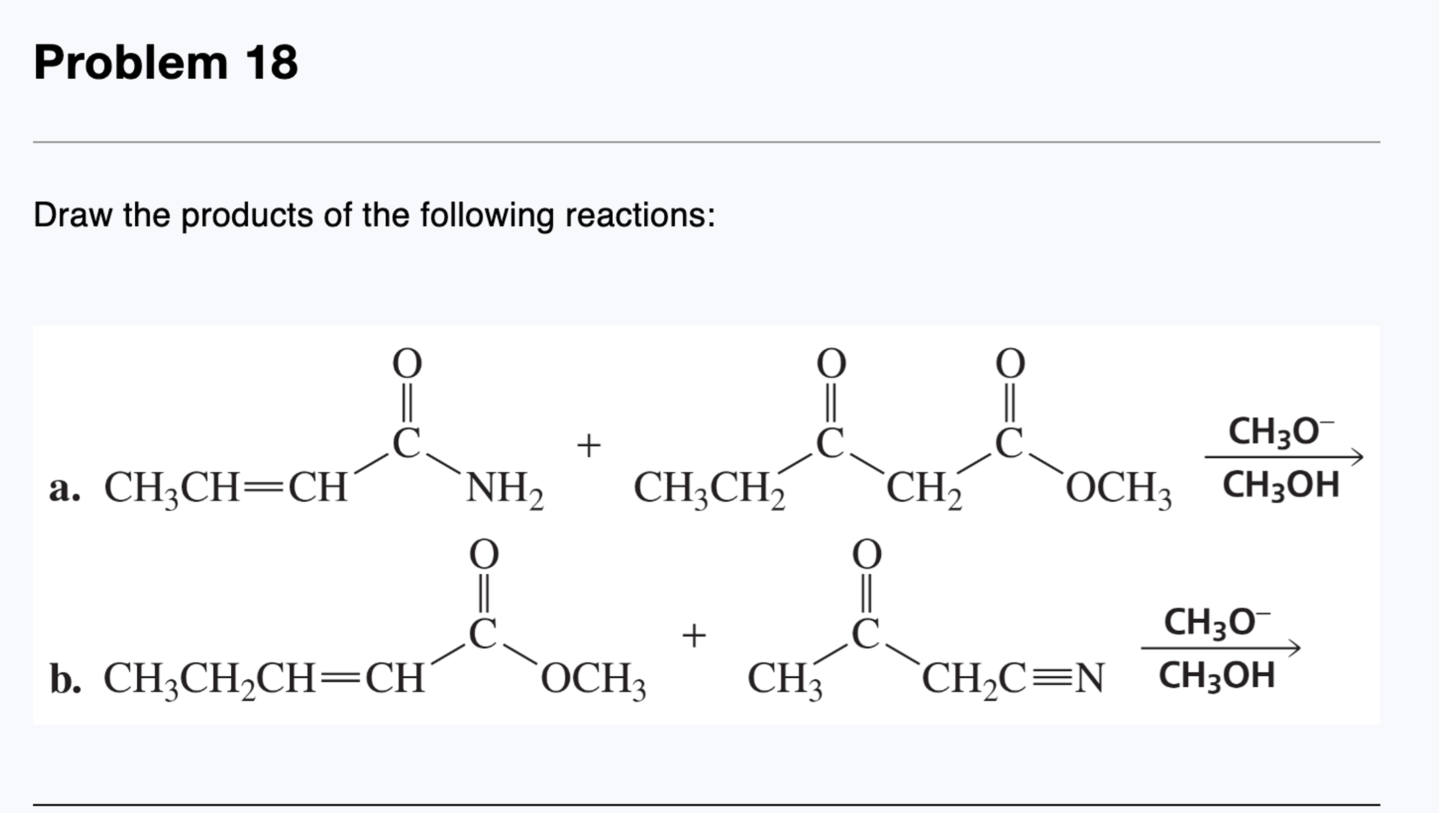 Reaction Problem Solving Solved Problem 18Draw the products of the following | Chegg.com