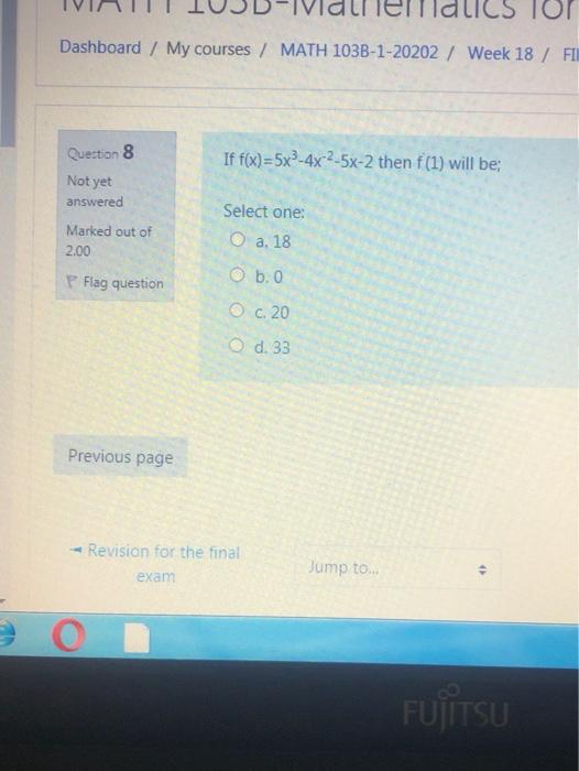 Solved LICS Ton Dashboard / My courses / MATH 103B120202 /