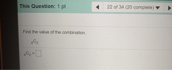 Solved This Question: 1 pt 22 of 34 (20 complete) Find the | Chegg.com