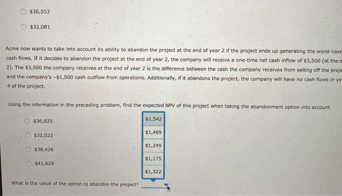 Solved What would be the expected net present value (NPV) | Chegg.com