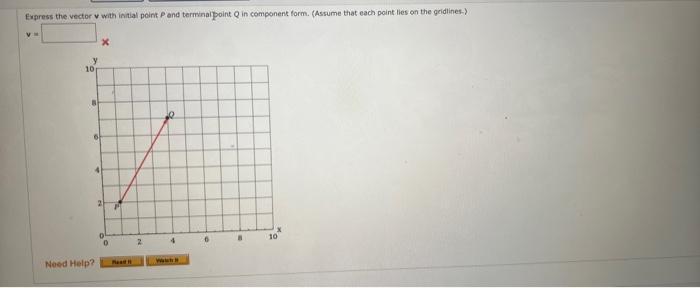 Solved Express The Vector V With Initial Point P And | Chegg.com