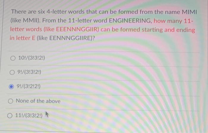 Solved There Are Six 4 Letter Words That Can Be Formed From Chegg Com