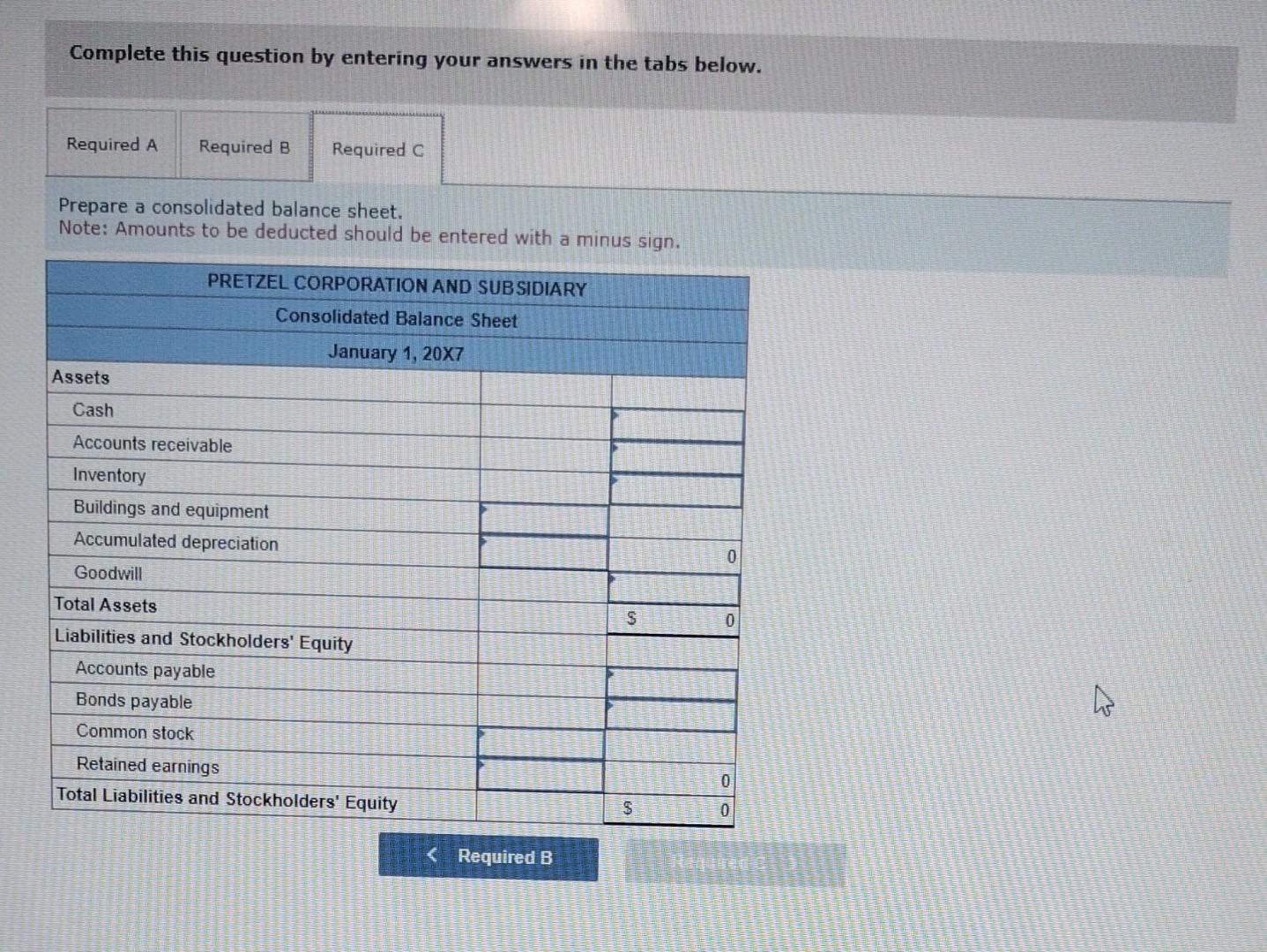 Solved Pretzel Corporation acquired 100 percent of Stick