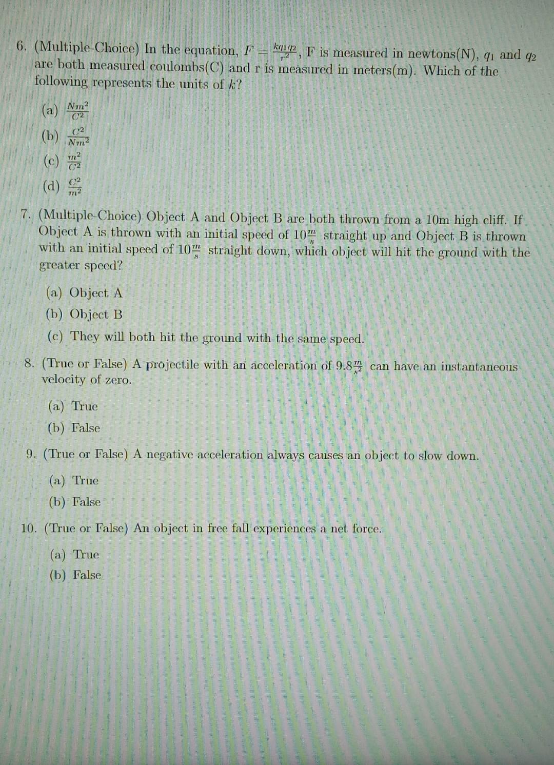 Solved PHYS 151 Exam 1 Physical Constants: Constant | Chegg.com