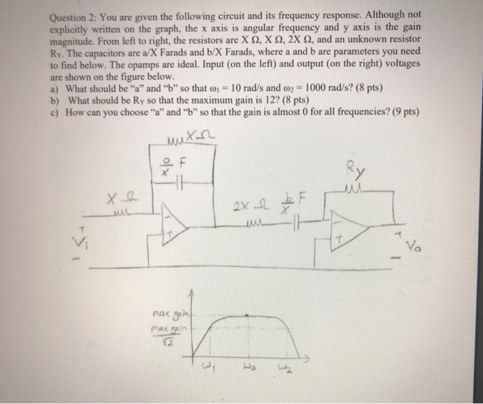 Solved Question 2: You are given the following circuit and | Chegg.com