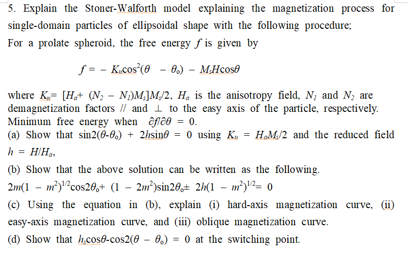 Solved Explain the Stoner-Walforth model explaining the | Chegg.com