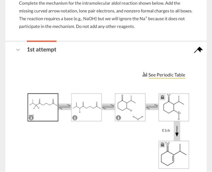 Solved Complete The Mechanism For The Intramolecular Aldol | Chegg.com