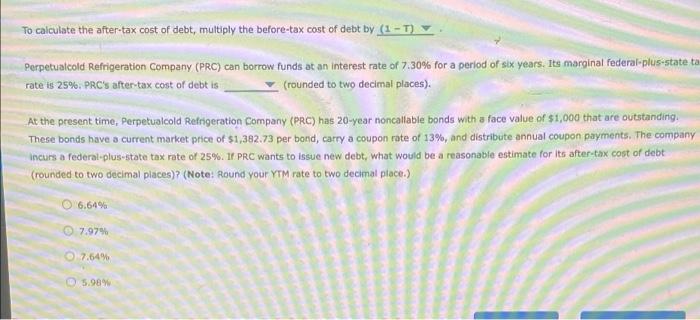 solved-to-calculate-the-after-tax-cost-of-debt-multiply-the-chegg