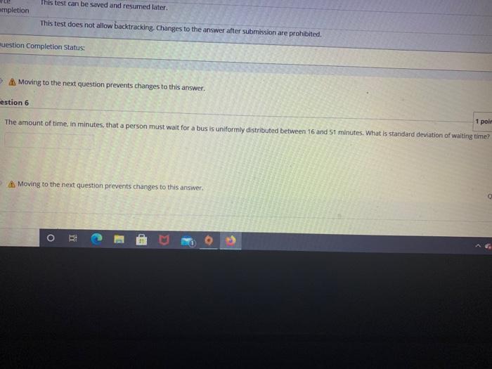 Solved This test can be saved and resumed later. pletion