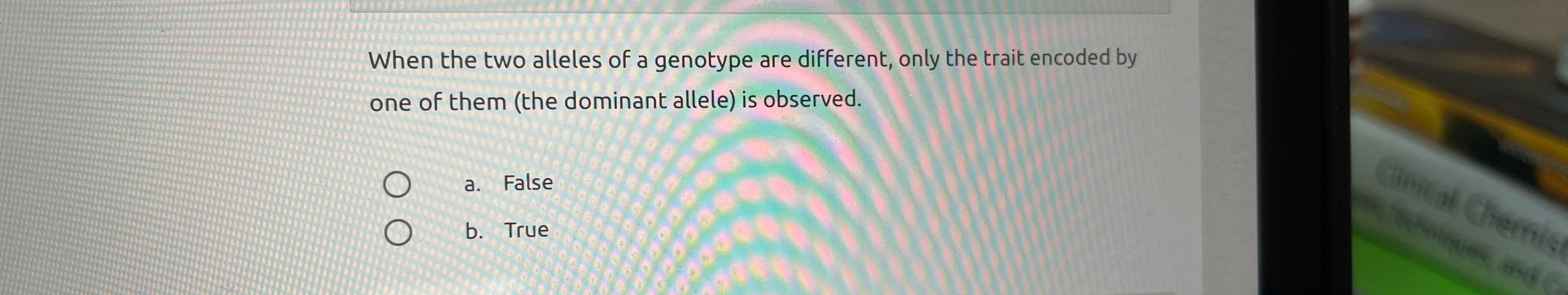 Solved When the two alleles of a genotype are different, | Chegg.com