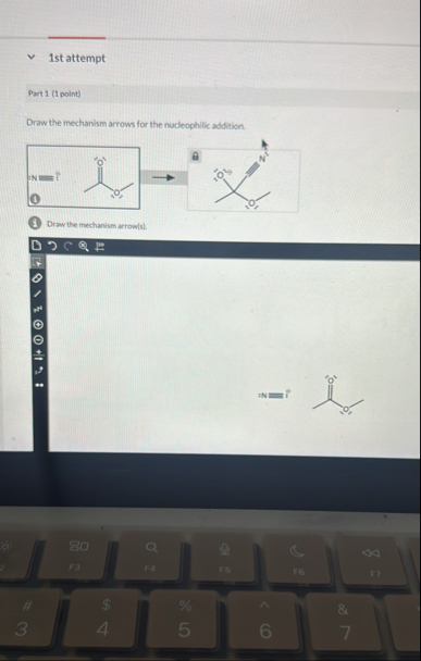 Solved 1st attemptPart 1 (1 point)Draw the mechanism arrows | Chegg.com