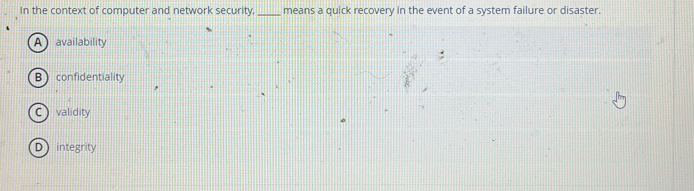 Solved In the context of computer and network security,means