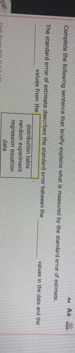 Solved: Aa Aa Complete The Following Sentence That Briefly... | Chegg.com