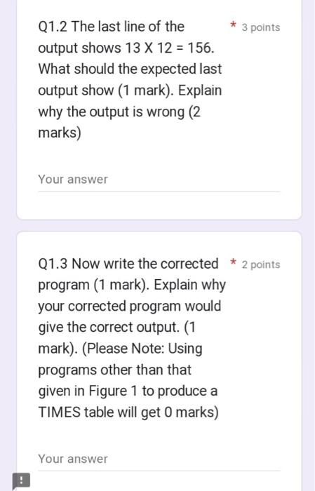 Solved Figure 1: A students' Python code to produce a TIMES | Chegg.com