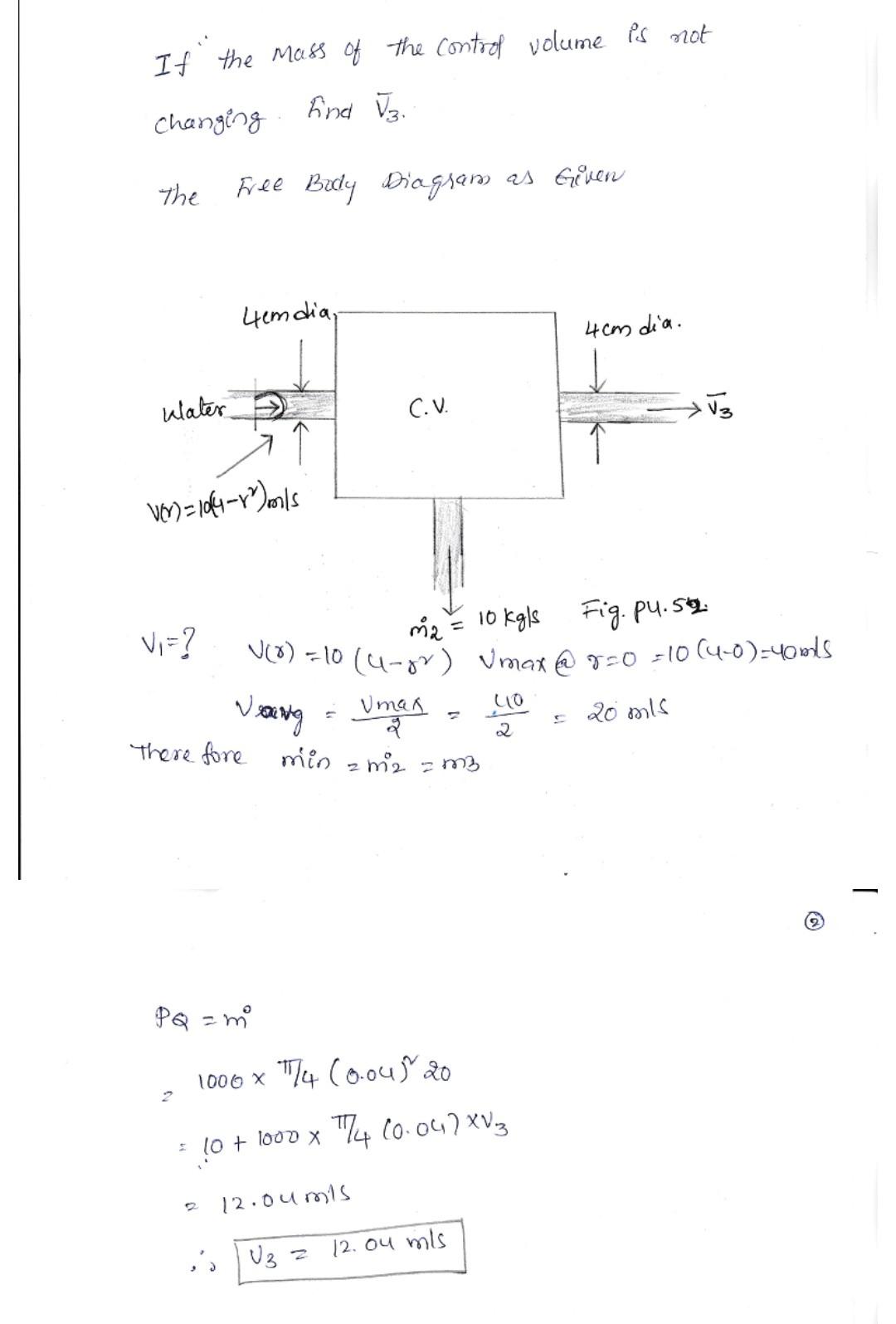 Solved 4.52 In Fig. P4.52, if the mass of the control volume | Chegg.com