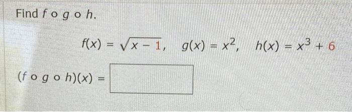 Solved Express the function in the form fog. (Use | Chegg.com