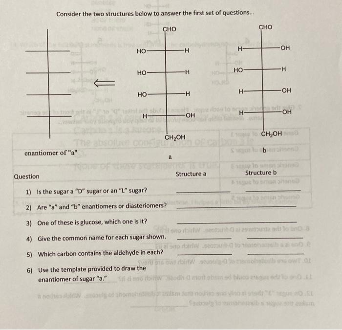 Solved Consider the two structures below to answer the first | Chegg.com