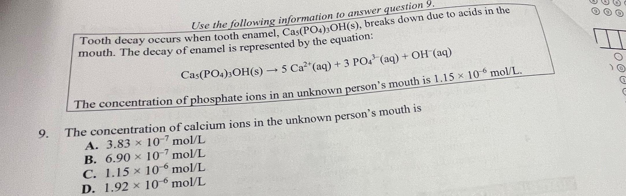 Solved Use the following information to answer question | Chegg.com