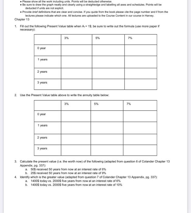 Solved Please show all the work including units. Points will | Chegg.com