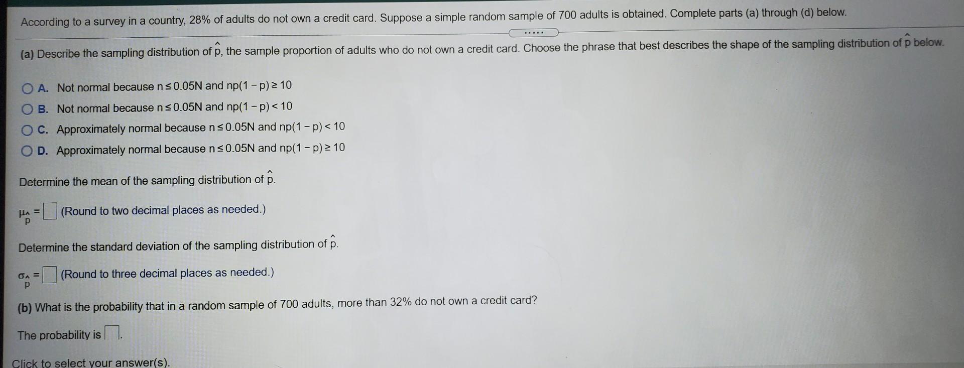 Solved According to a survey in a country, 28% of adults do | Sns-Brigh10