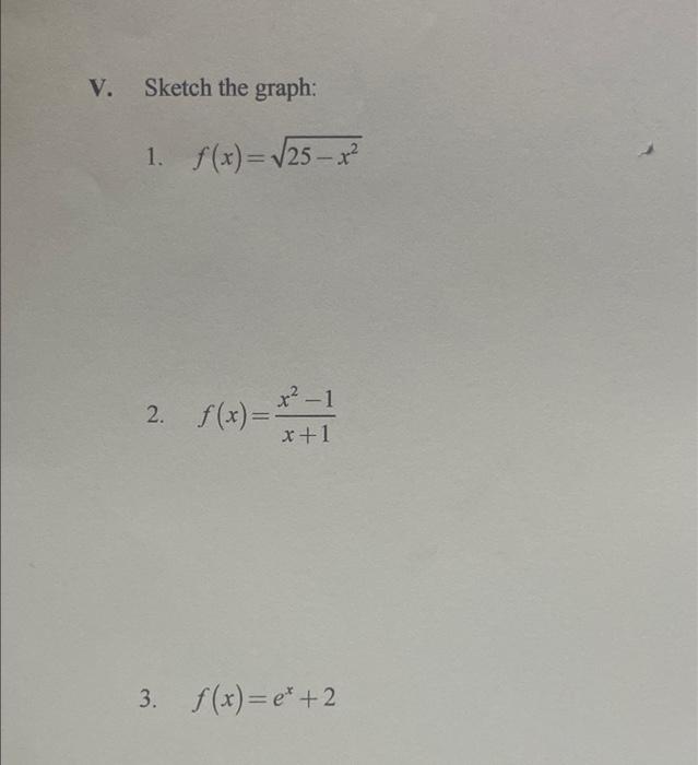 solved-v-sketch-the-graph-1-f-x-25-x-2-f-x-x-1-chegg