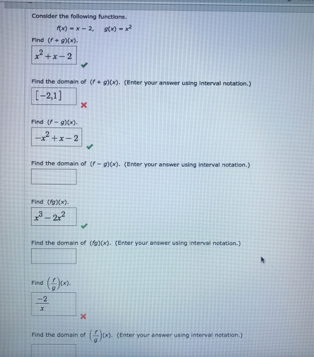 Solved Find The Domain Of The Function Enter Your Answer