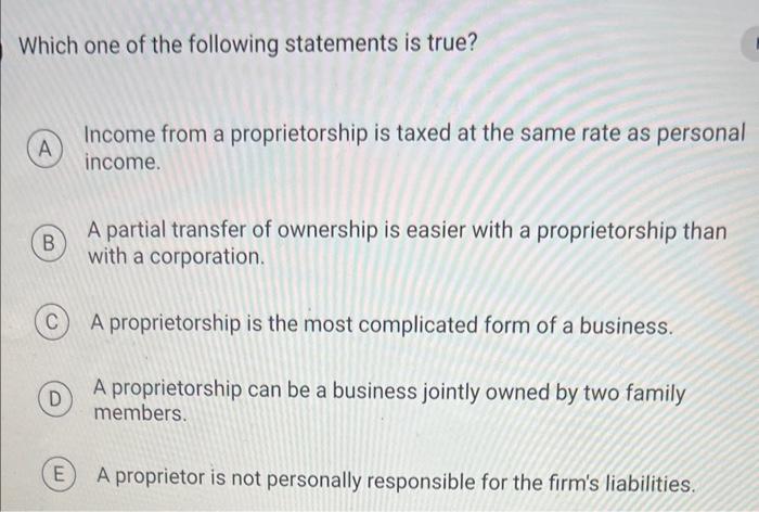 Solved Which one of the following statements is true? Income | Chegg.com