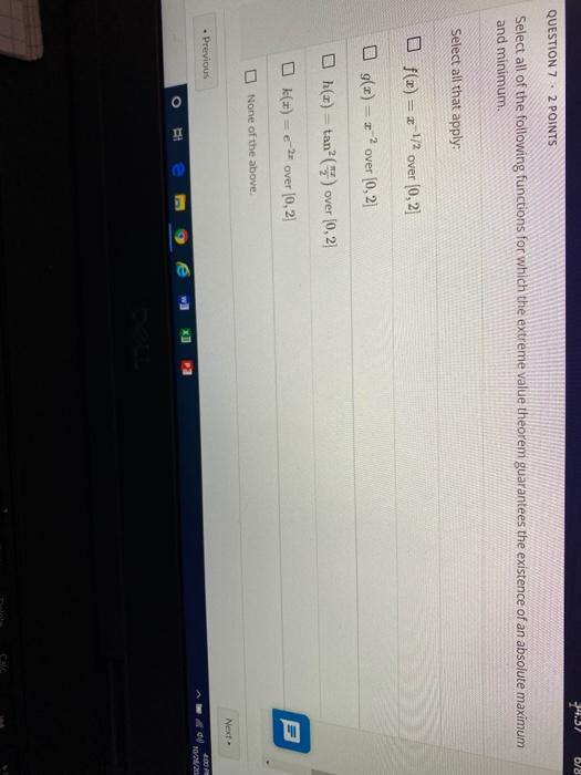 Solved 34.37 678 QUESTION 7. 2 POINTS Select all of the | Chegg.com
