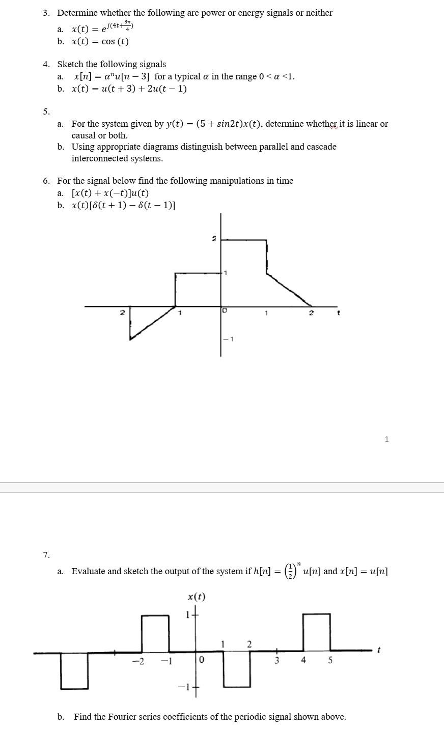 Solved 3. Determine whether the following are power or | Chegg.com