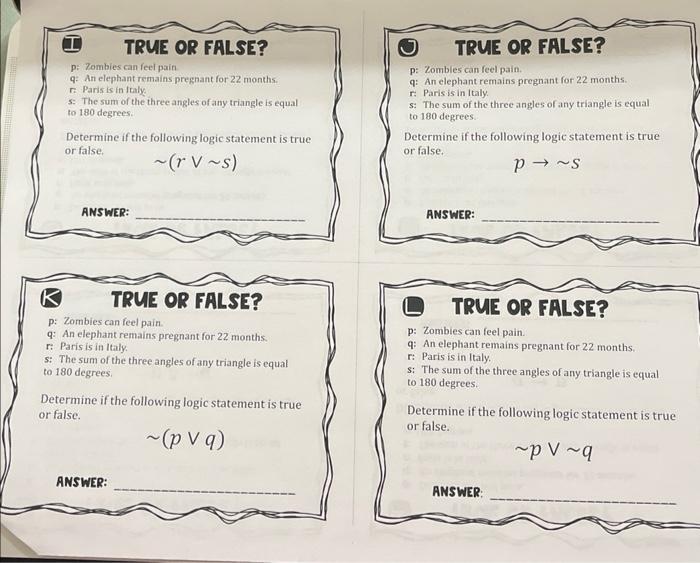 Compound, Conditional, and Biconditional Statements | Chegg.com