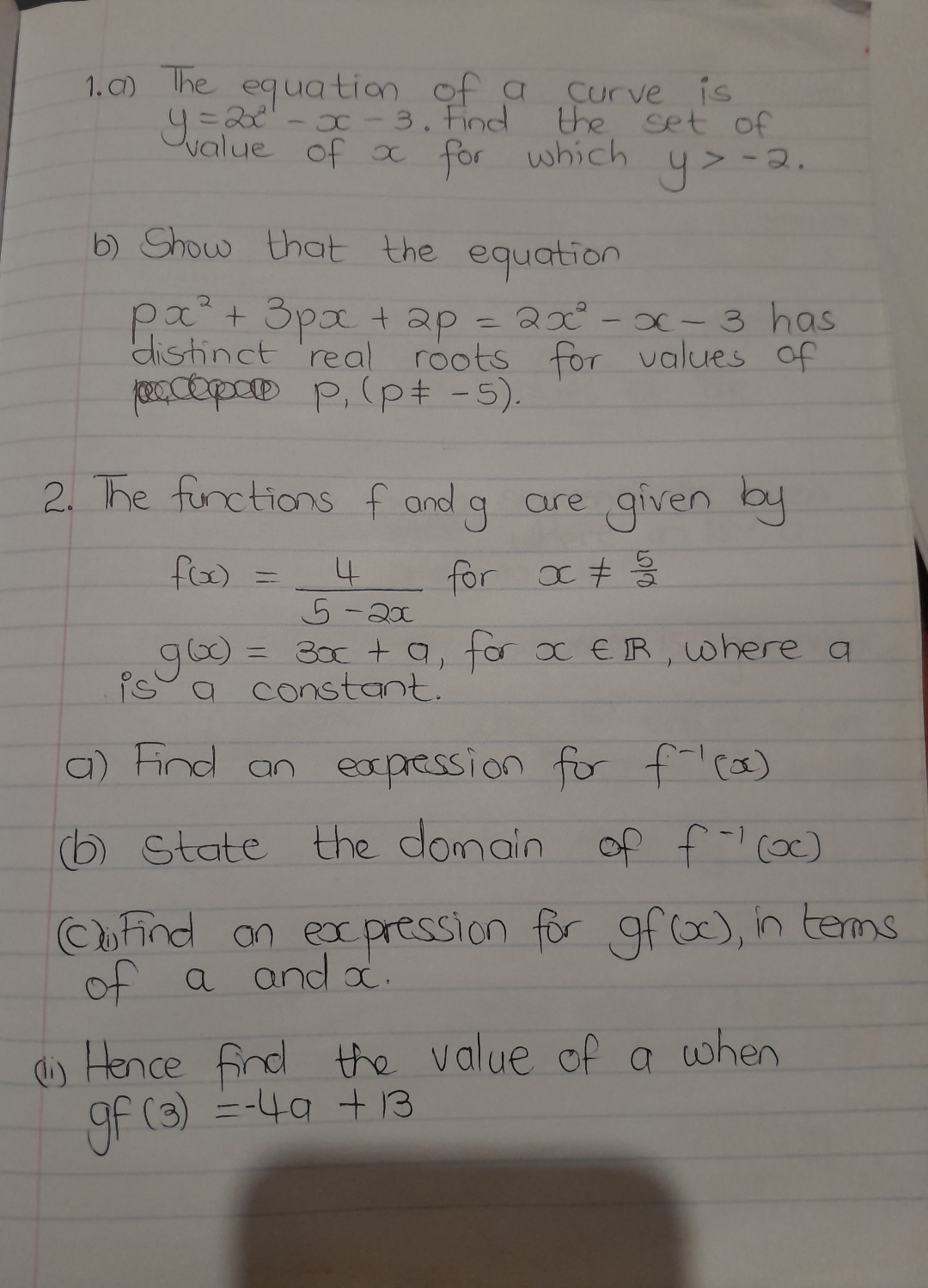 a curve has the equation y x 3 8x 2 5x