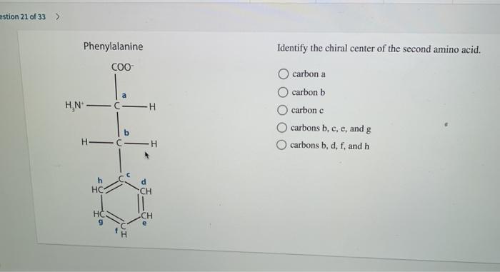 Solved Identify Each Amino Acid And Its Chiral Center. | Chegg.com