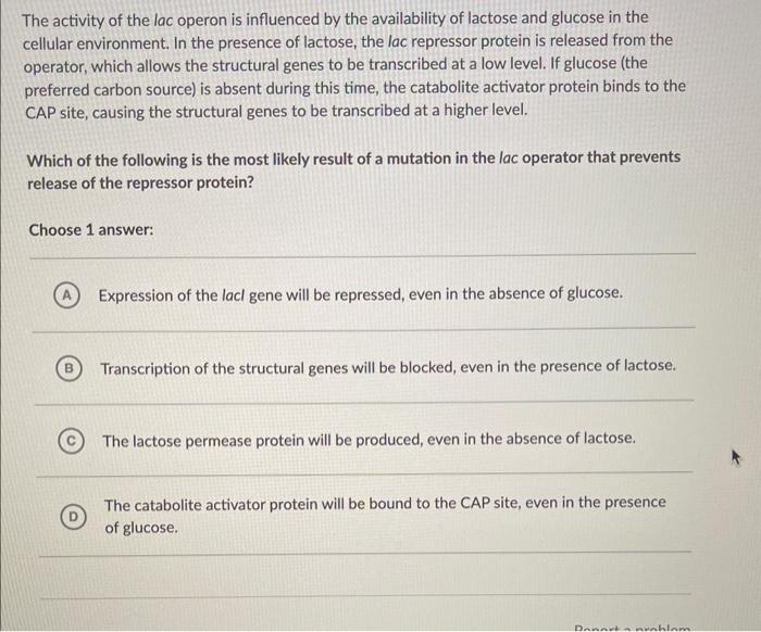 Solved The lac operon in E. coli is a coordinately | Chegg.com