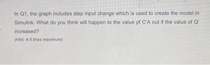 Solved In Q1, the graph includes step input change which is | Chegg.com