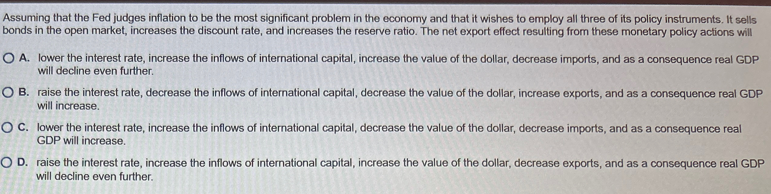 Solved Assuming that the Fed judges inflation to be the most | Chegg.com
