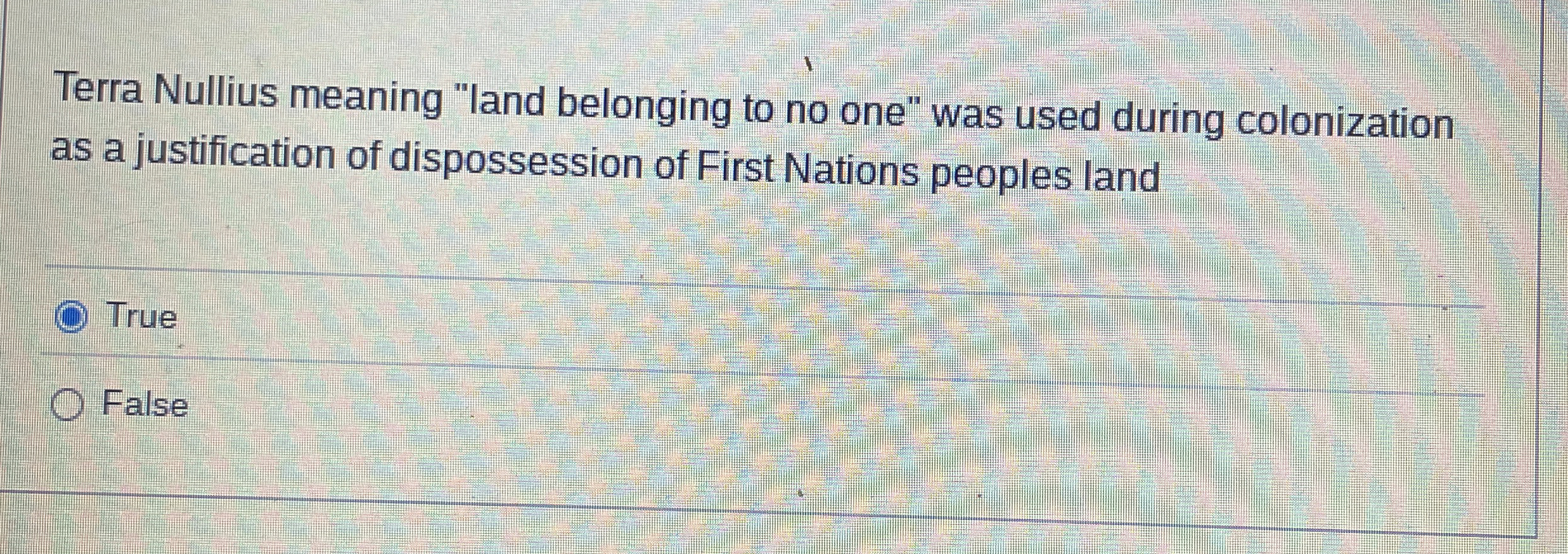 Solved Terra Nullius meaning "land belonging to no one" was