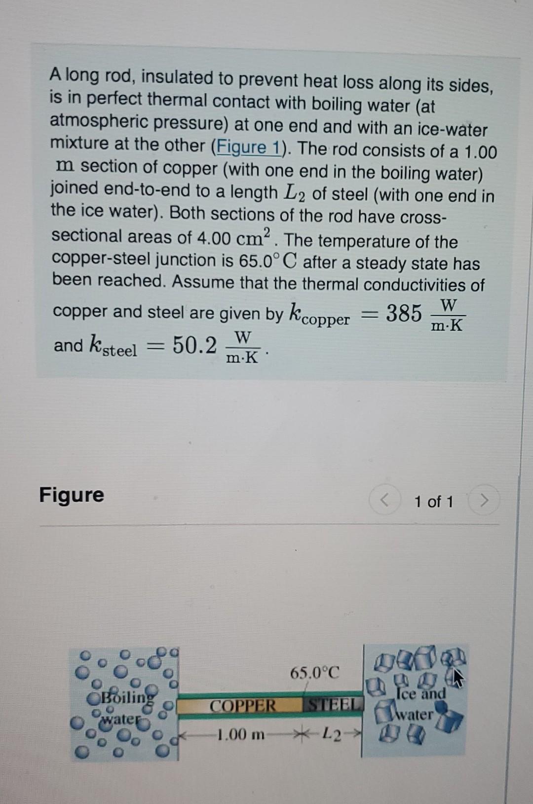 Solved A long rod, insulated to prevent heat loss along its