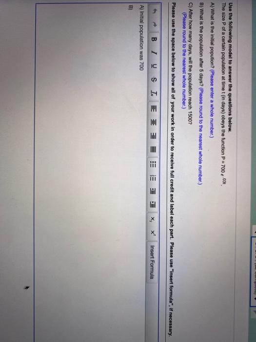 Solved Use the following model to answer the questions below | Chegg.com