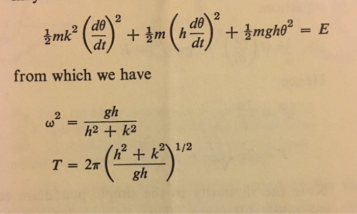 Solved How do you get omega squared from the energy Chegg