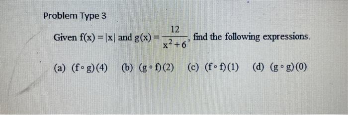 Solved Problem Type 1 Evaluate each expression using the | Chegg.com