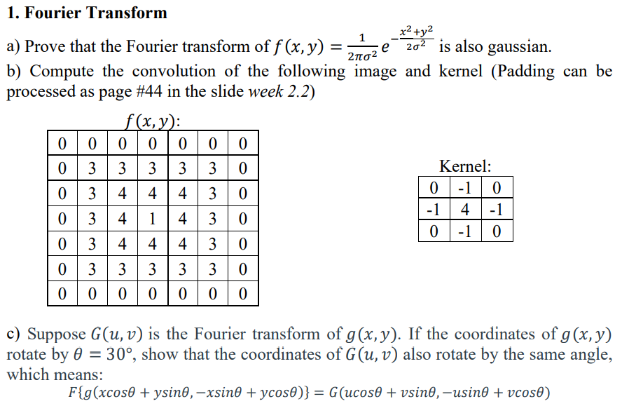 Fourier Transforma) ﻿Prove that the Fourier transform | Chegg.com